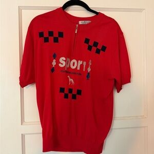 Red Sporty Women's Top